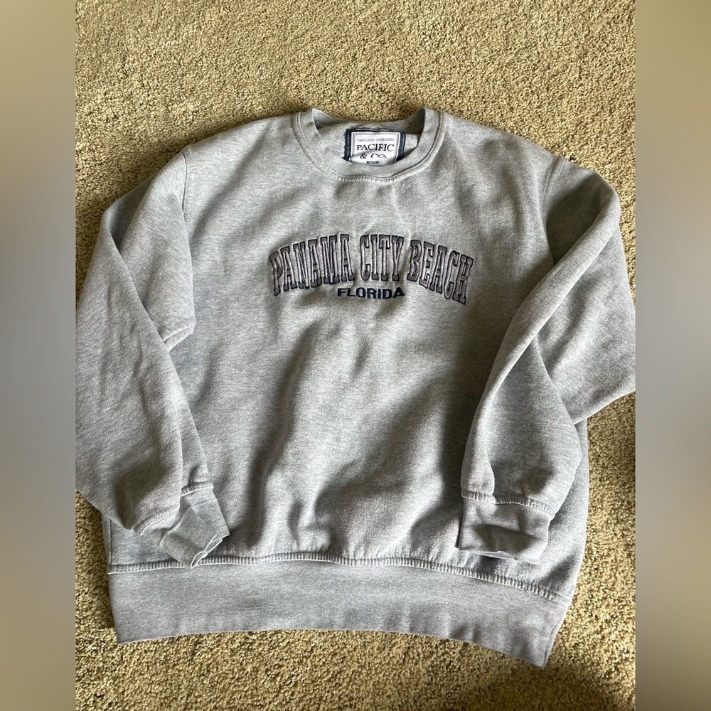 Panama City Beach gray sweatshirt